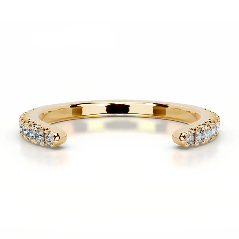 Split Shank Moissanite Gold Plated S925 Silver Ring