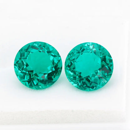 Lab Colombian Emerald Round Shape