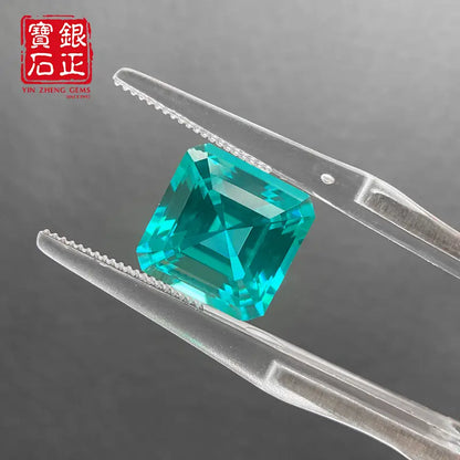 Flame Melted Paraiba Asscher Shape