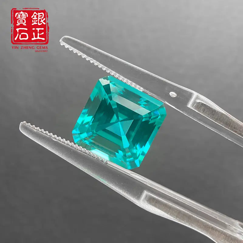 Precision Cut Paraiba Asscher Shape