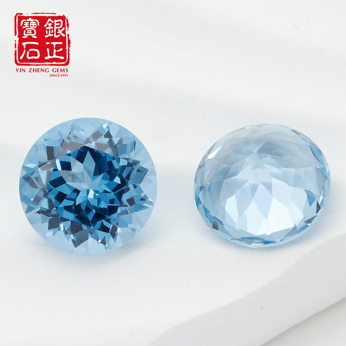Precision Cut Exceptional Santa Maria Blue Spinel Round