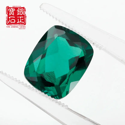Hydrothermal Lab Zambian Emerald Cushion Shape