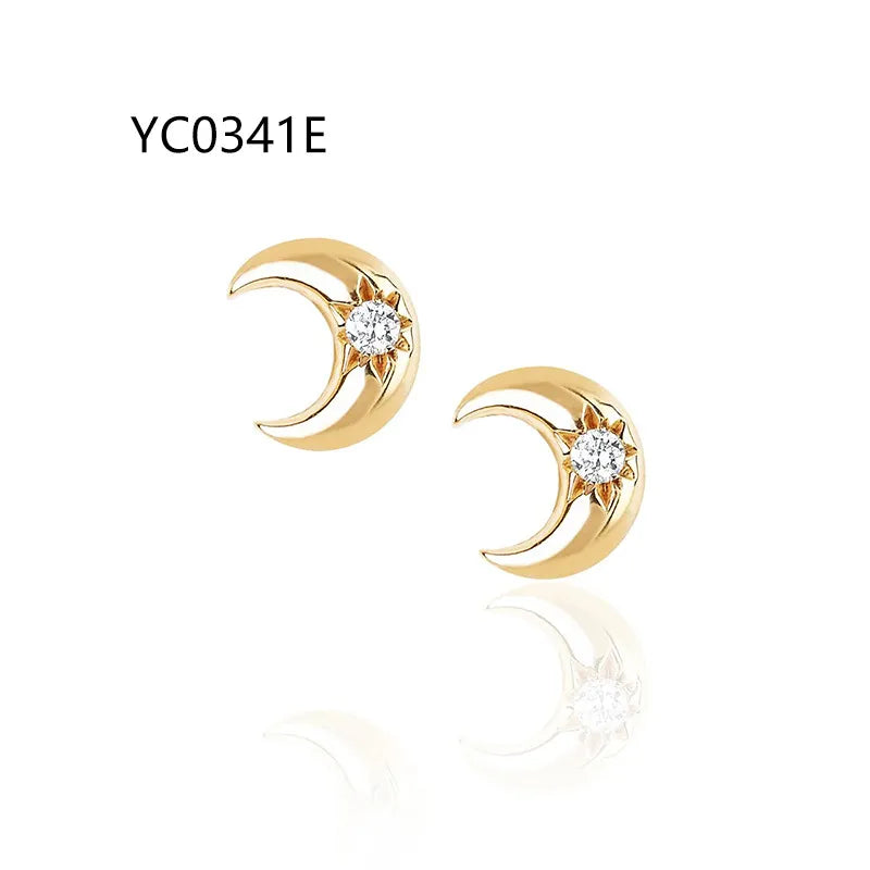 Trendy Unique Design Moissanite Earrings | S925 Silver With 18K Gold Plated