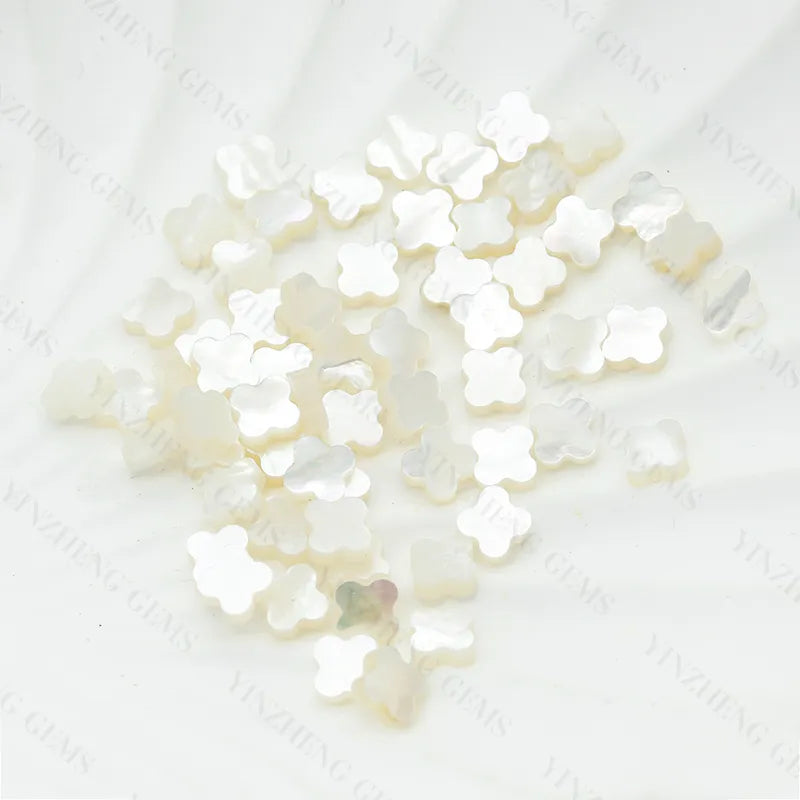 Multi Stone Four Leaf Clover Loose Stones Shell Agate Tiger Eye DIY Jewelry Accessories