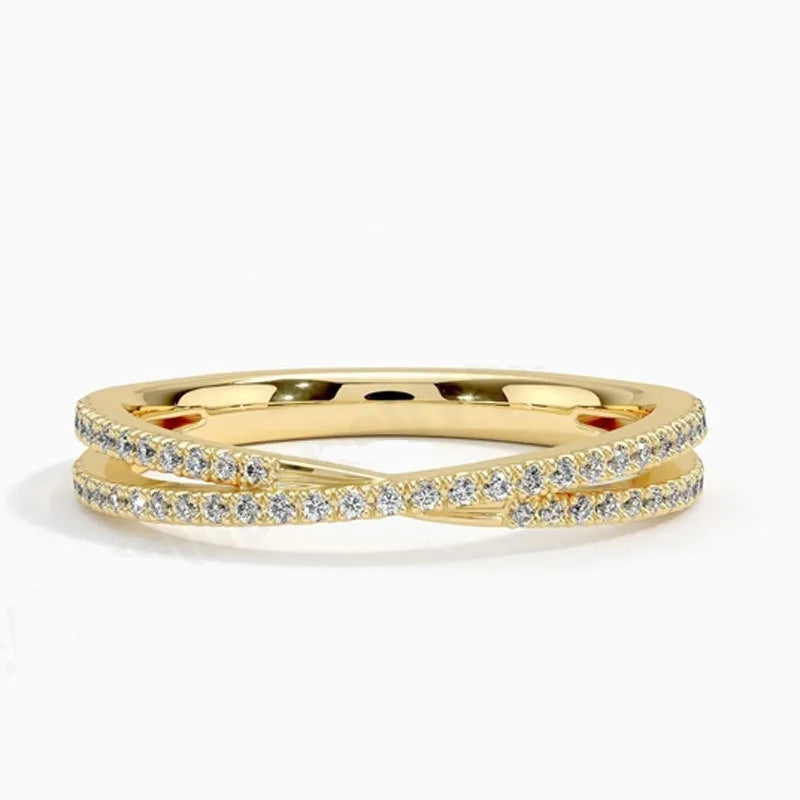 Unisex Stack Mini Lab Diamond Moissanite Rings Multi Wear