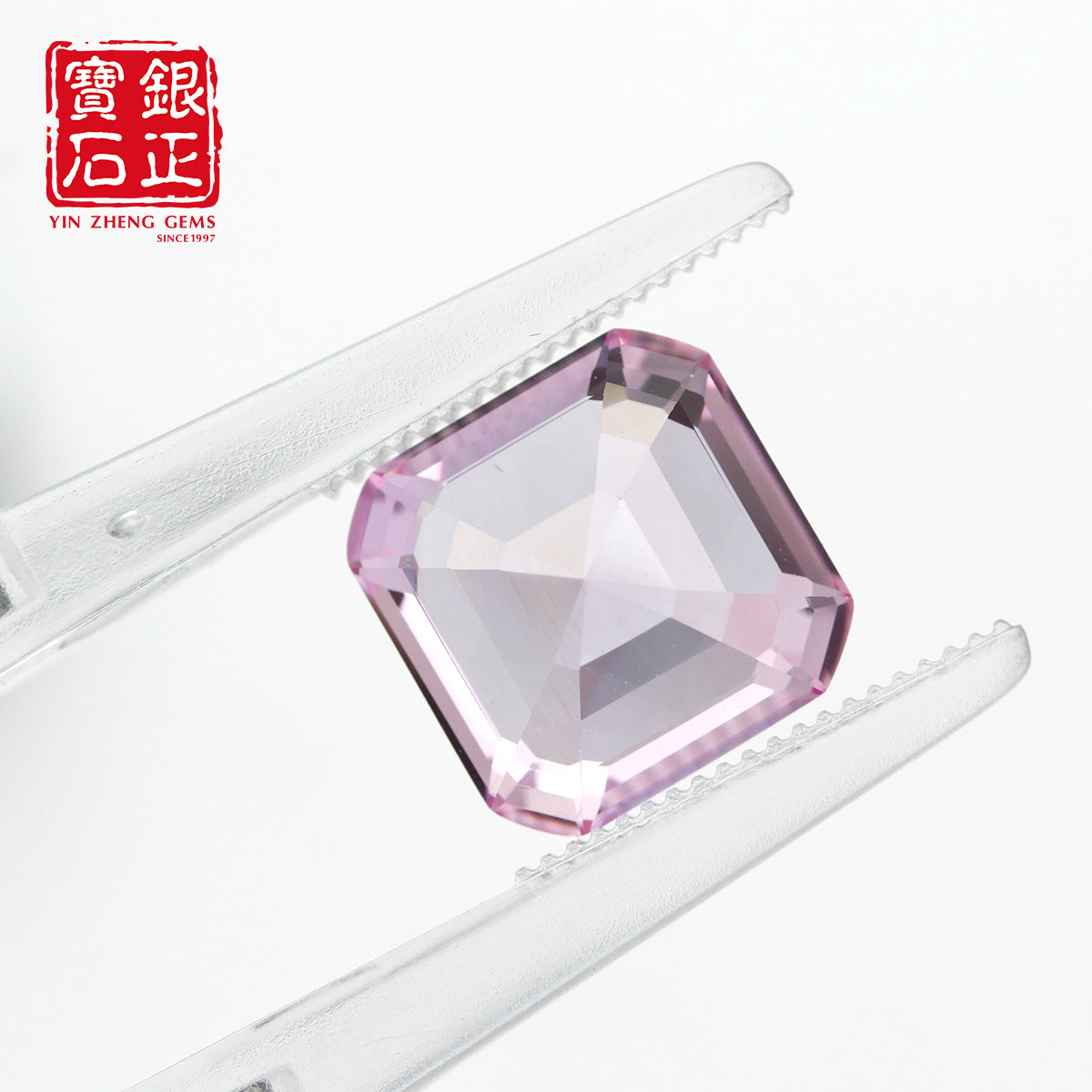 Flame Melted Morgan Pink Sapphire  Asscher Cut