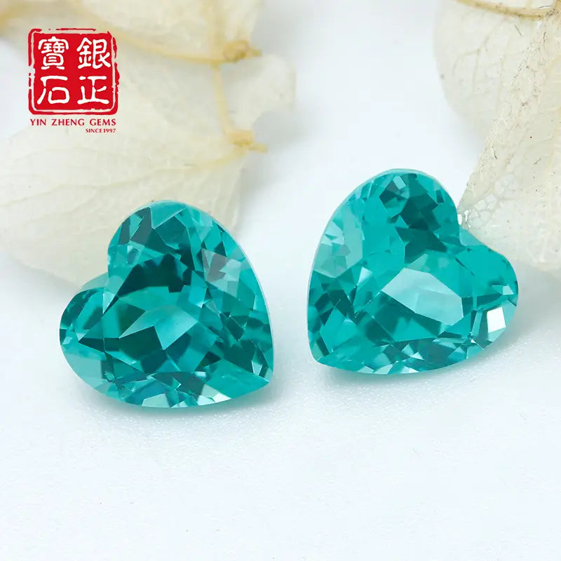 Flame Melted Paraiba Heart Shape
