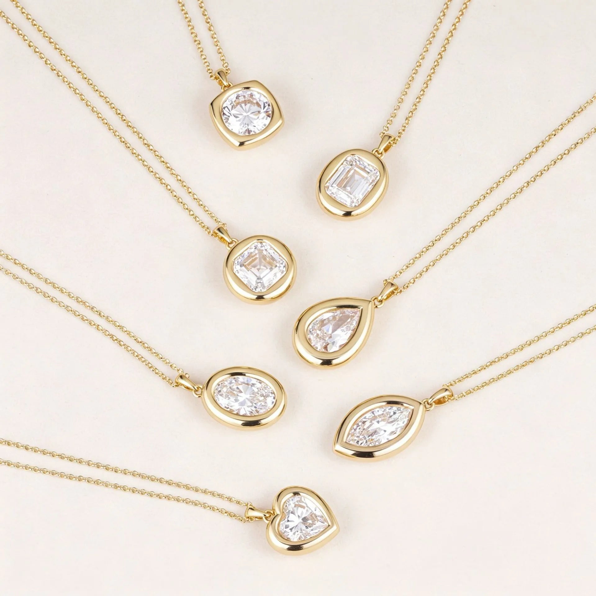Bezel Set 4CT Moissanite Pendant Necklace S925 Silver