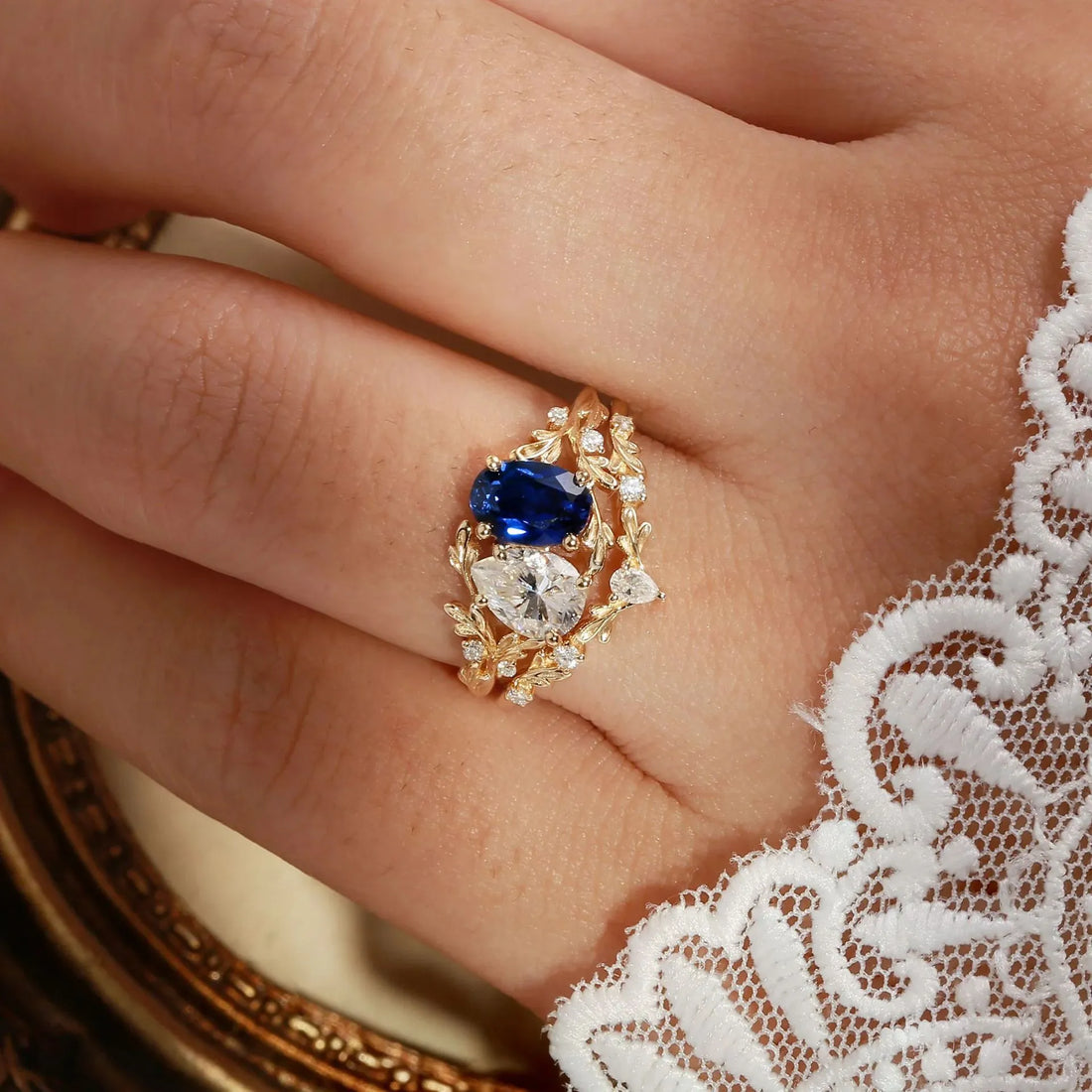 Dainty Floral Stackable Wedding Ring 3 Styles