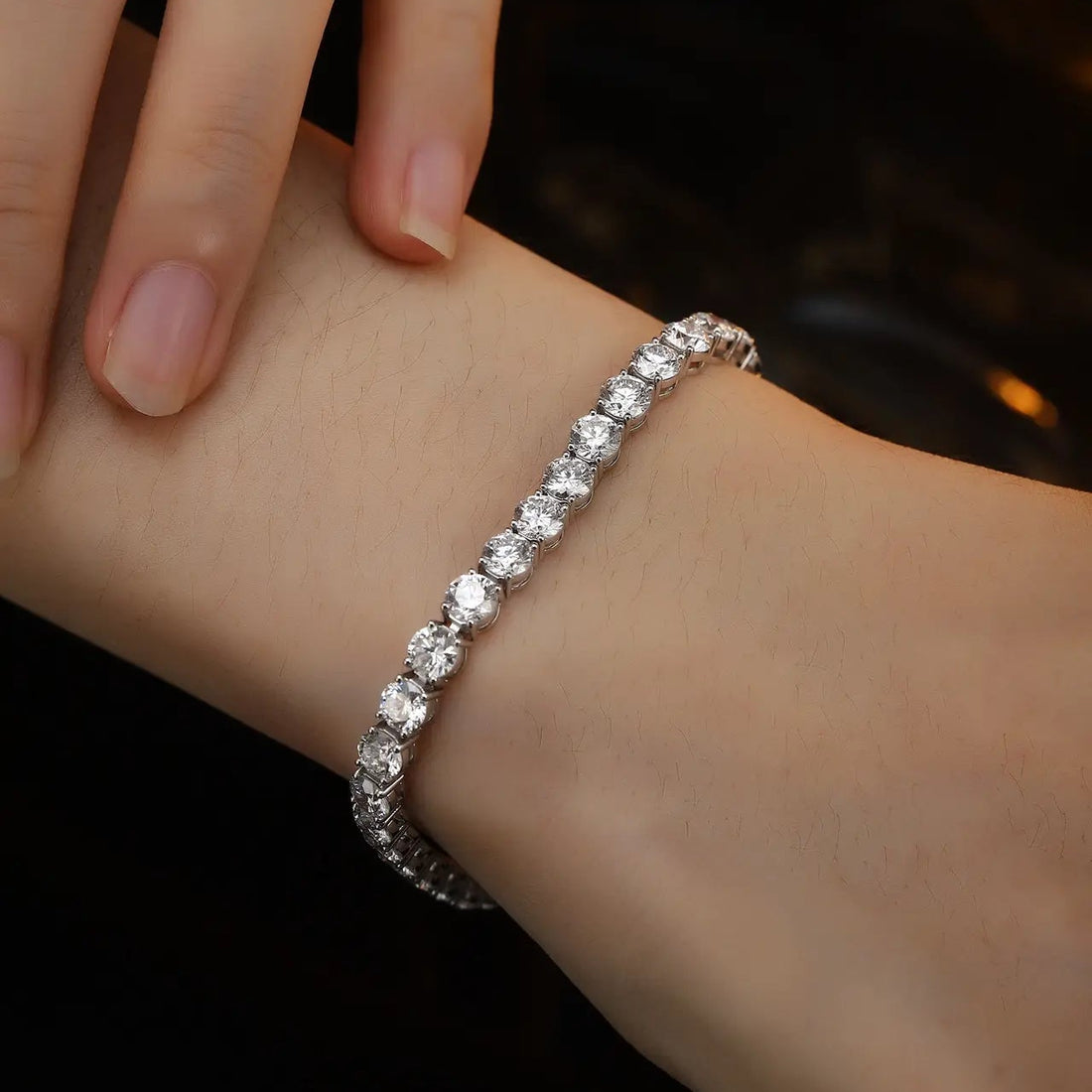 PT950 Lab Grown Diamond Tennis Bracelet (Round 0.3ct)