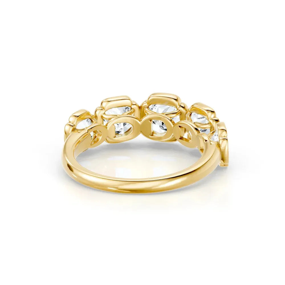 10pt 15pt 30pt 50pt Full Pave Stackable Band Ring|Light Luxury Dainty S925 Sterling Silver Moissanite Ring