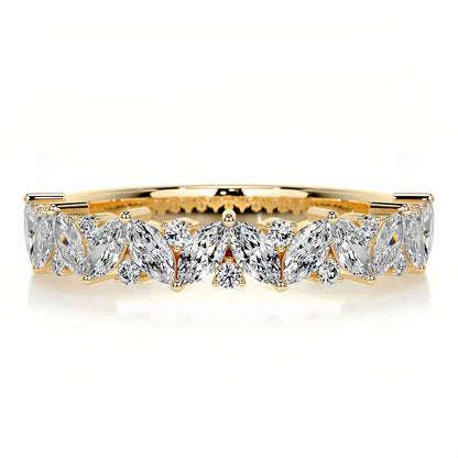 Hot Selling Elegant Stackable Band Ring Set | Niche Light Luxury Fashion Gold Plated S925 Sterling Silver Moissanite Rings