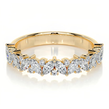 Hot Selling Elegant Stackable Band Ring Set | Niche Light Luxury Fashion Gold Plated S925 Sterling Silver Moissanite Rings