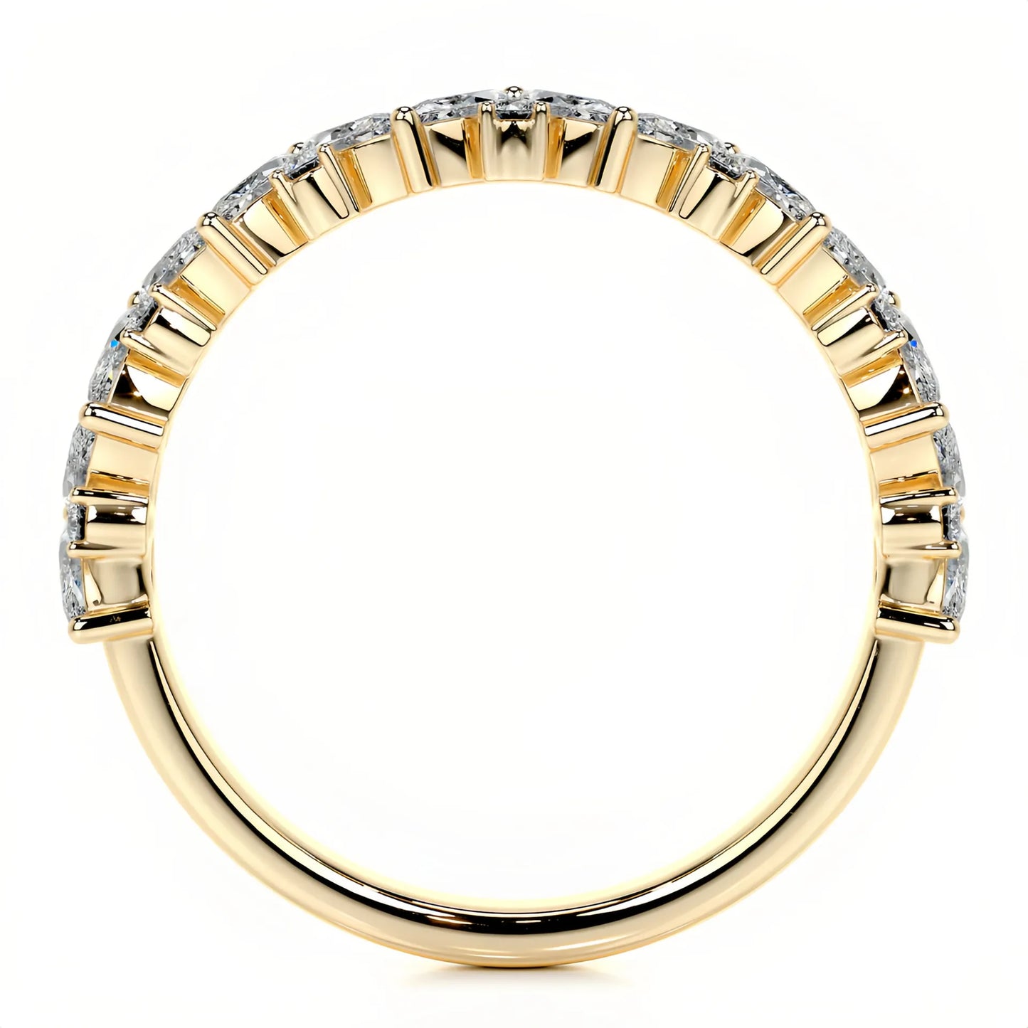 Hot Selling Elegant Stackable Band Ring Set | Niche Light Luxury Fashion Gold Plated S925 Sterling Silver Moissanite Rings