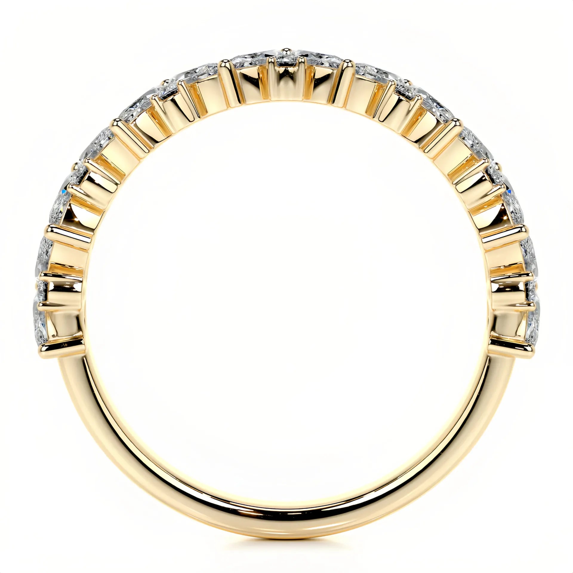 Hot Selling Elegant Stackable Band Ring Set | Niche Light Luxury Fashion Gold Plated S925 Sterling Silver Moissanite Rings