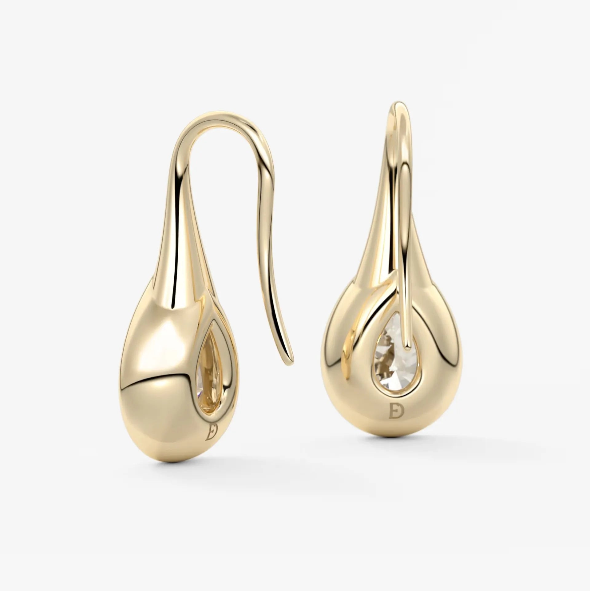 Fashion 1CT Moissanite Hook Earrings S925 Silver