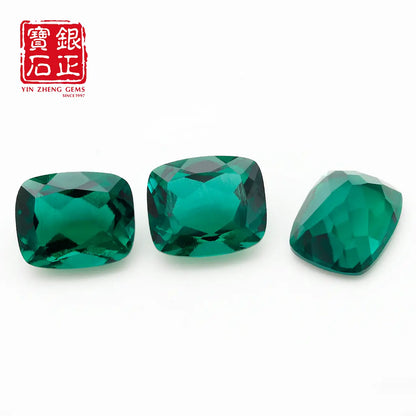 Hydrothermal Lab Zambian Emerald Cushion Shape
