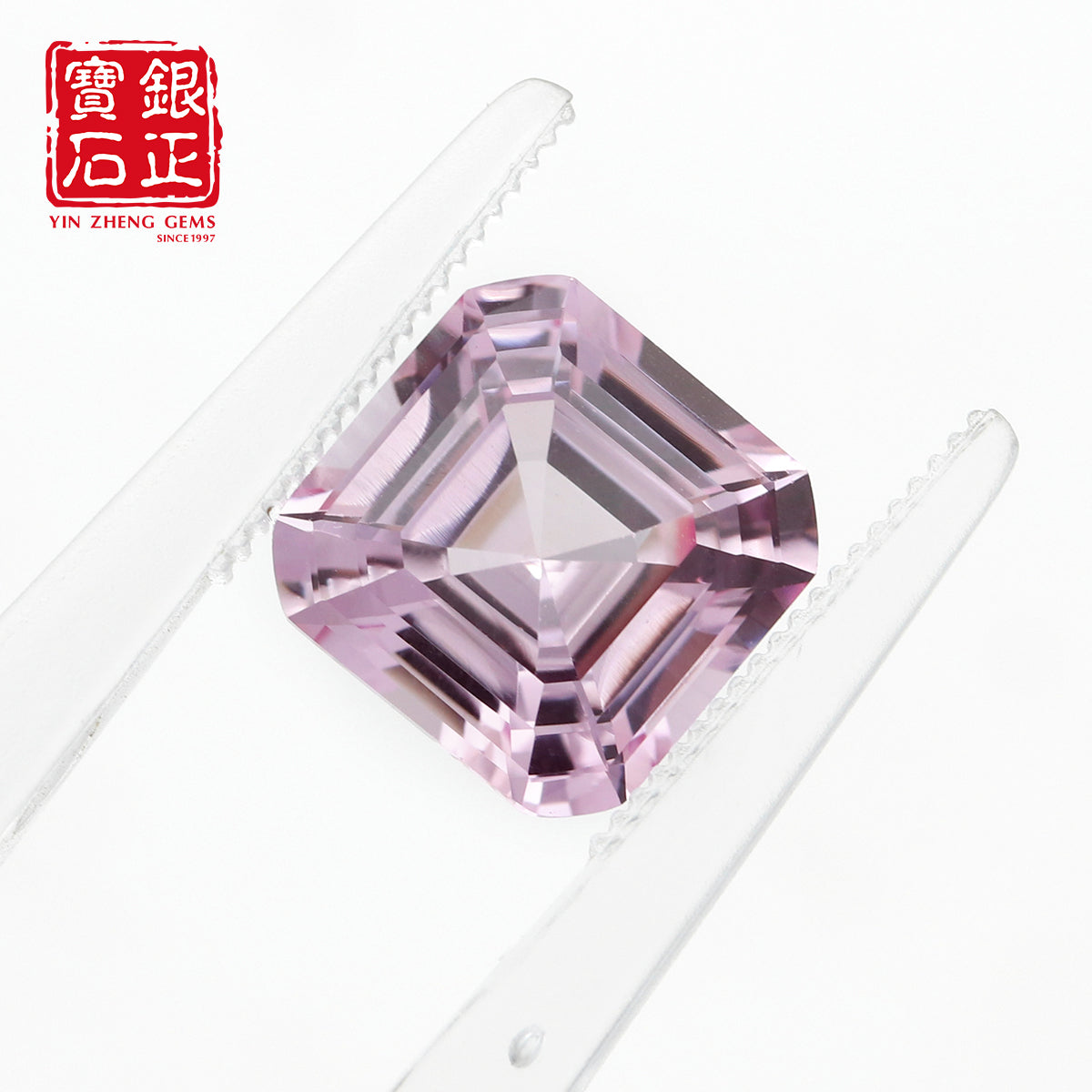 Flame Melted Morgan Pink Sapphire  Asscher Cut