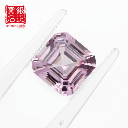 Flame Melted Morgan Pink Sapphire  Asscher Cut