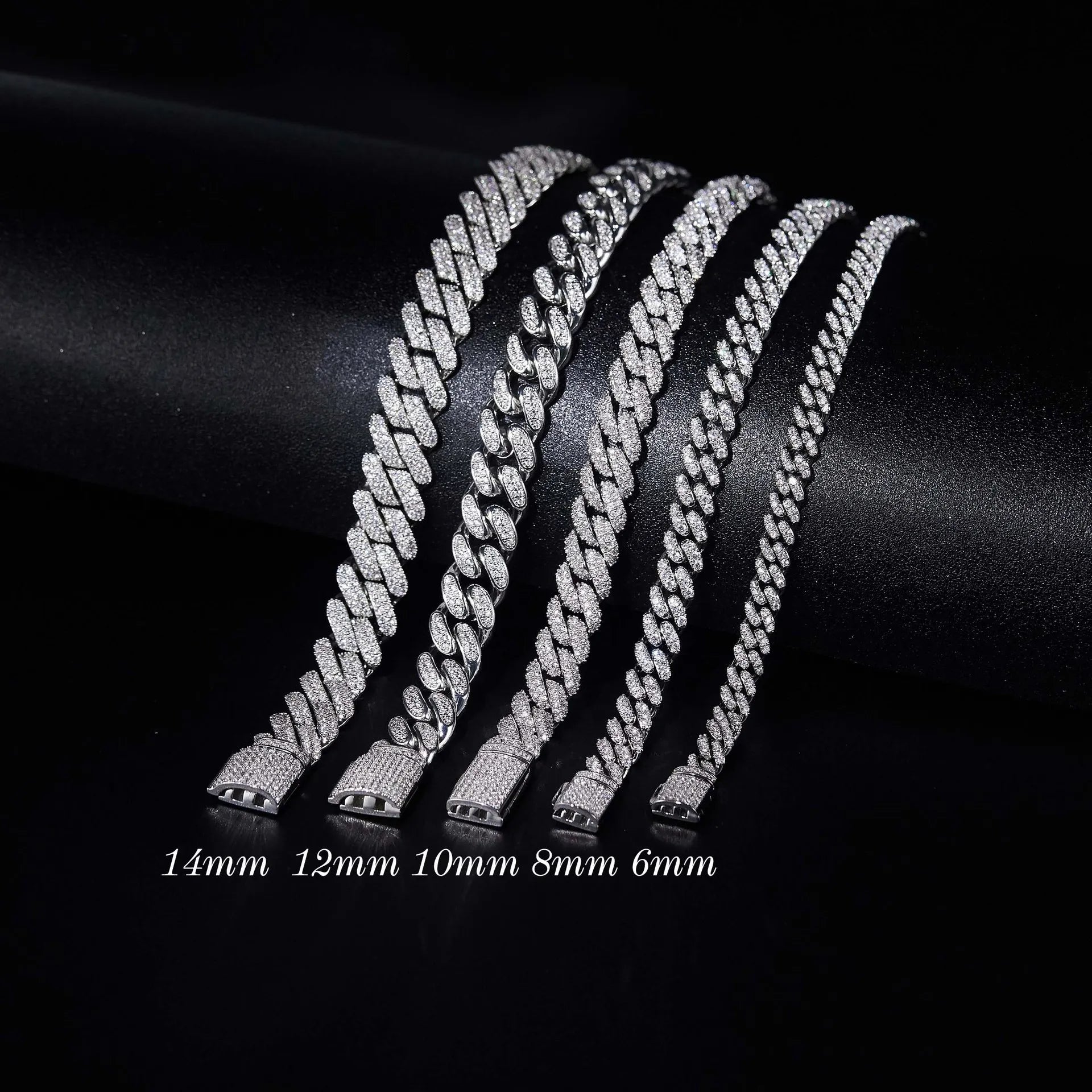 Trendy Unique Moissanite Cuban Link Necklace| 6mm Hip Hop S925 Sterling Silver 18K Gold Plated Men Chain