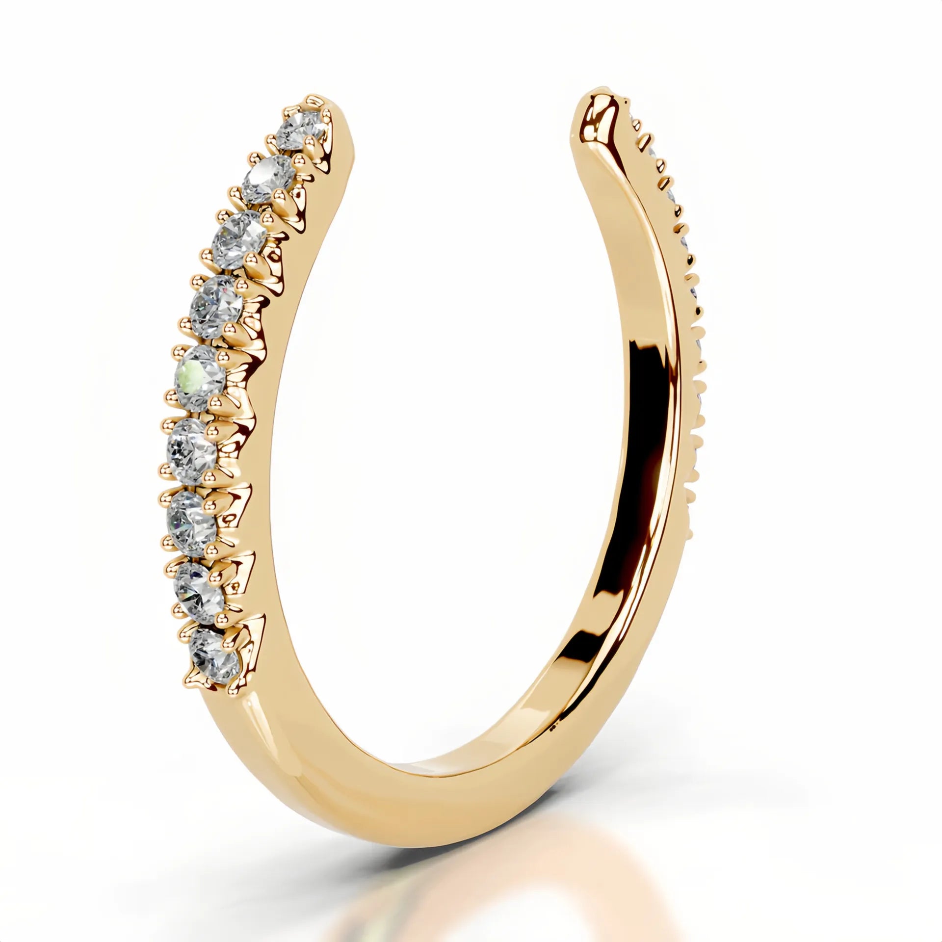 Split Shank Moissanite Gold Plated S925 Silver Ring