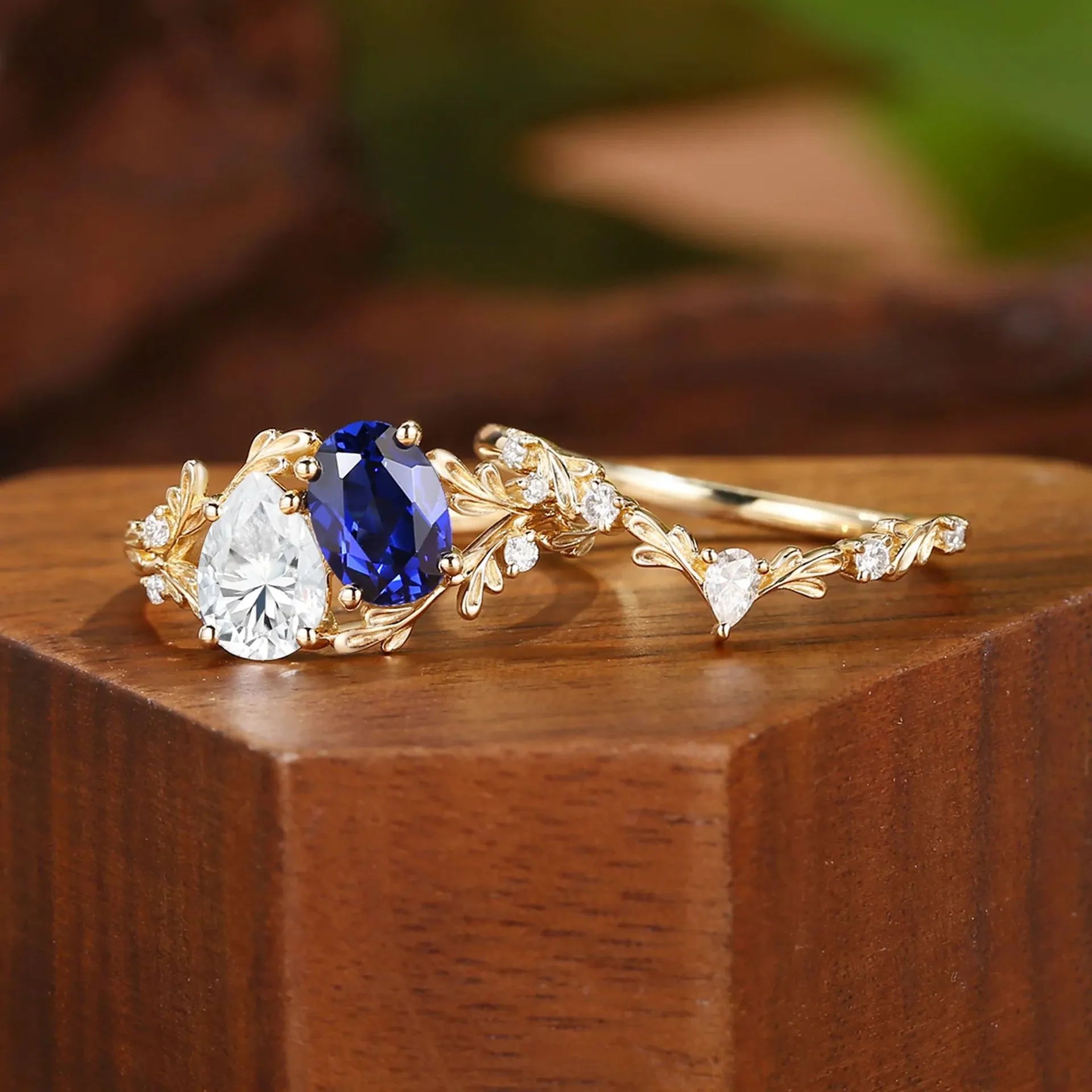 Dainty Floral Stackable Wedding Ring 3 Styles