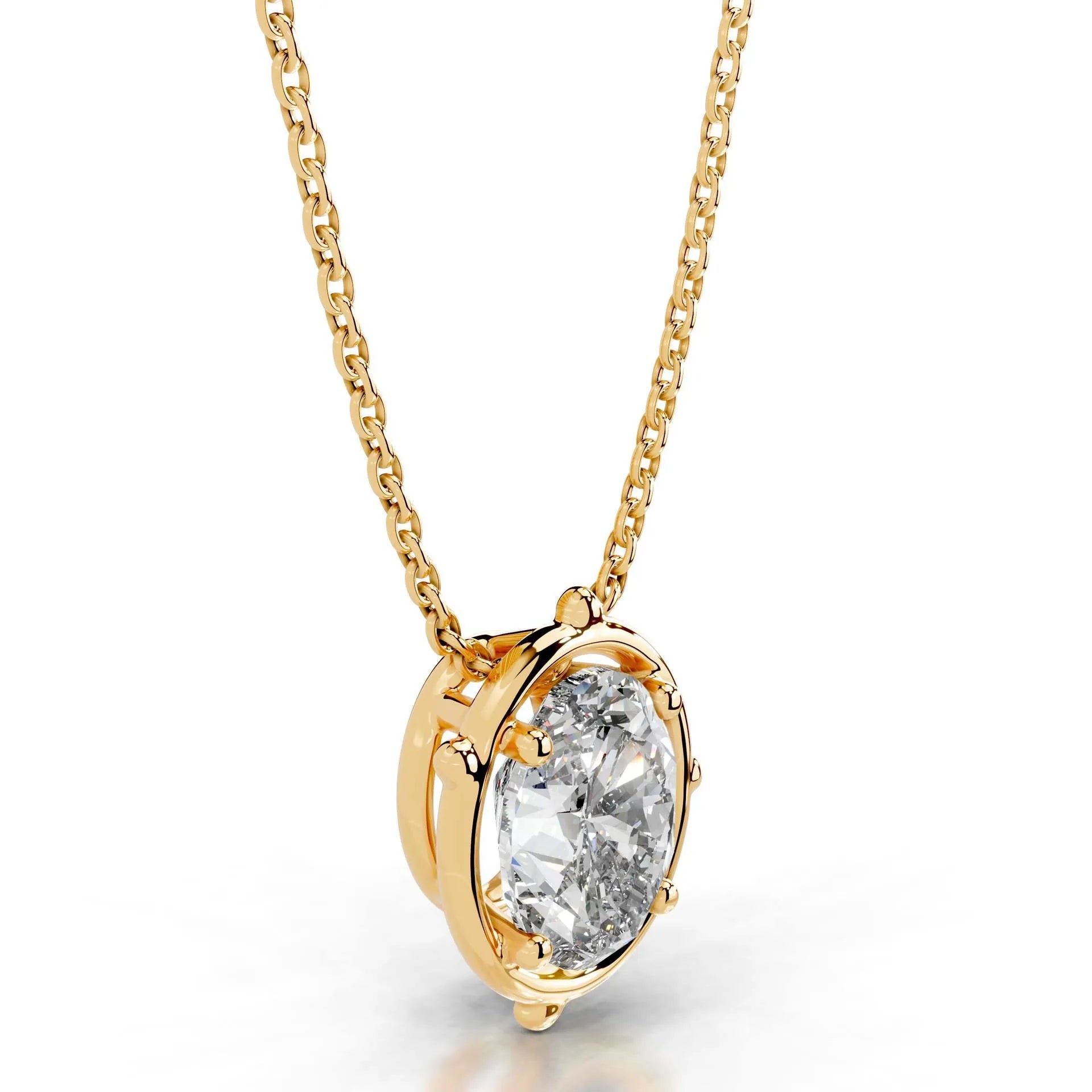 Minimalist 2CT Multi-Cut Moissanite Clavicle Necklace| S925 Silver Pendant With 6 Shapes Optional