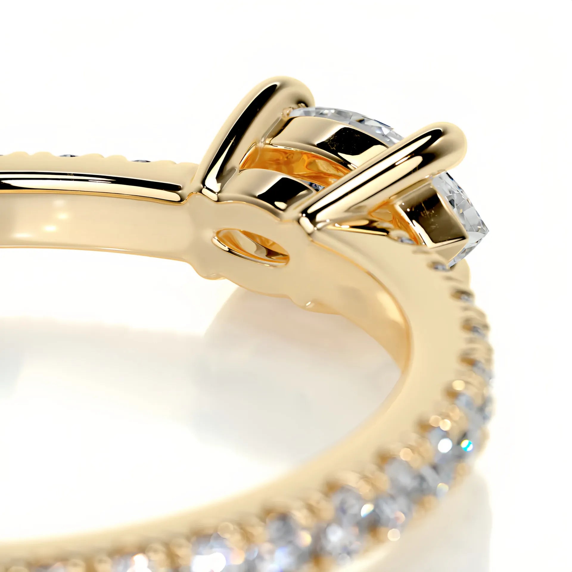 Hot Selling Elegant Stackable Band Ring Set | Niche Light Luxury Fashion Gold Plated S925 Sterling Silver Moissanite Rings