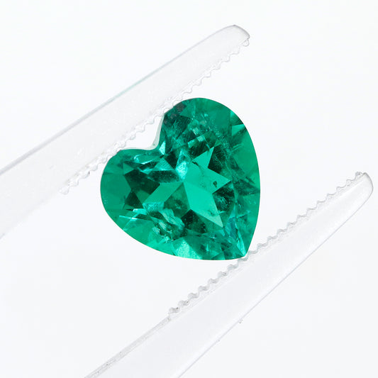 Lab Grown Colombian Emerald Heart Cut