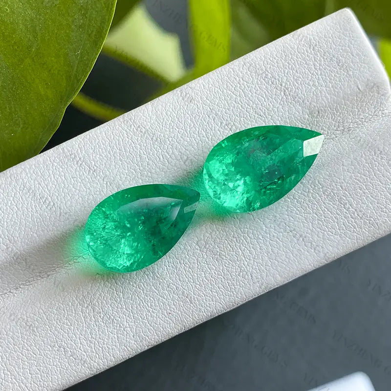 Lab Grown Colombia Emerald Pear Shape