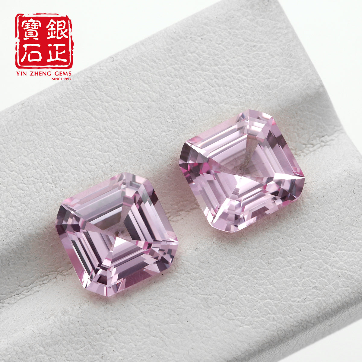Flame Melted Morgan Pink Sapphire  Asscher Cut