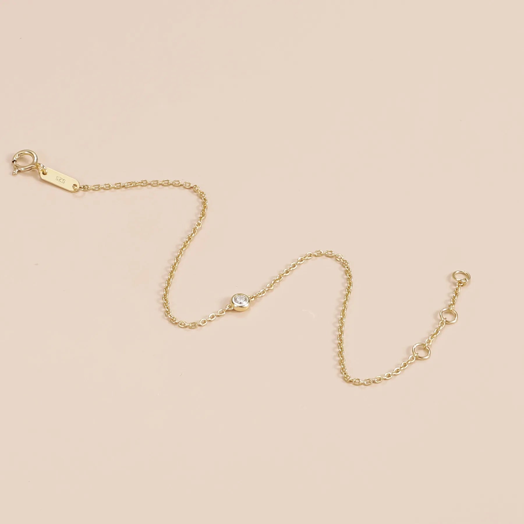 Lab Grown Diamond Bubble Bracelet| Single Stone Daily Wear