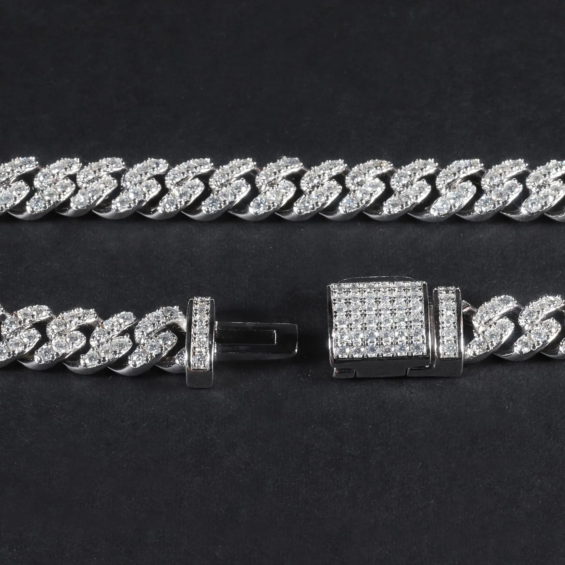 Trendy Unique Moissanite Cuban Link Necklace| 6mm Hip Hop S925 Sterling Silver 18K Gold Plated Men Chain