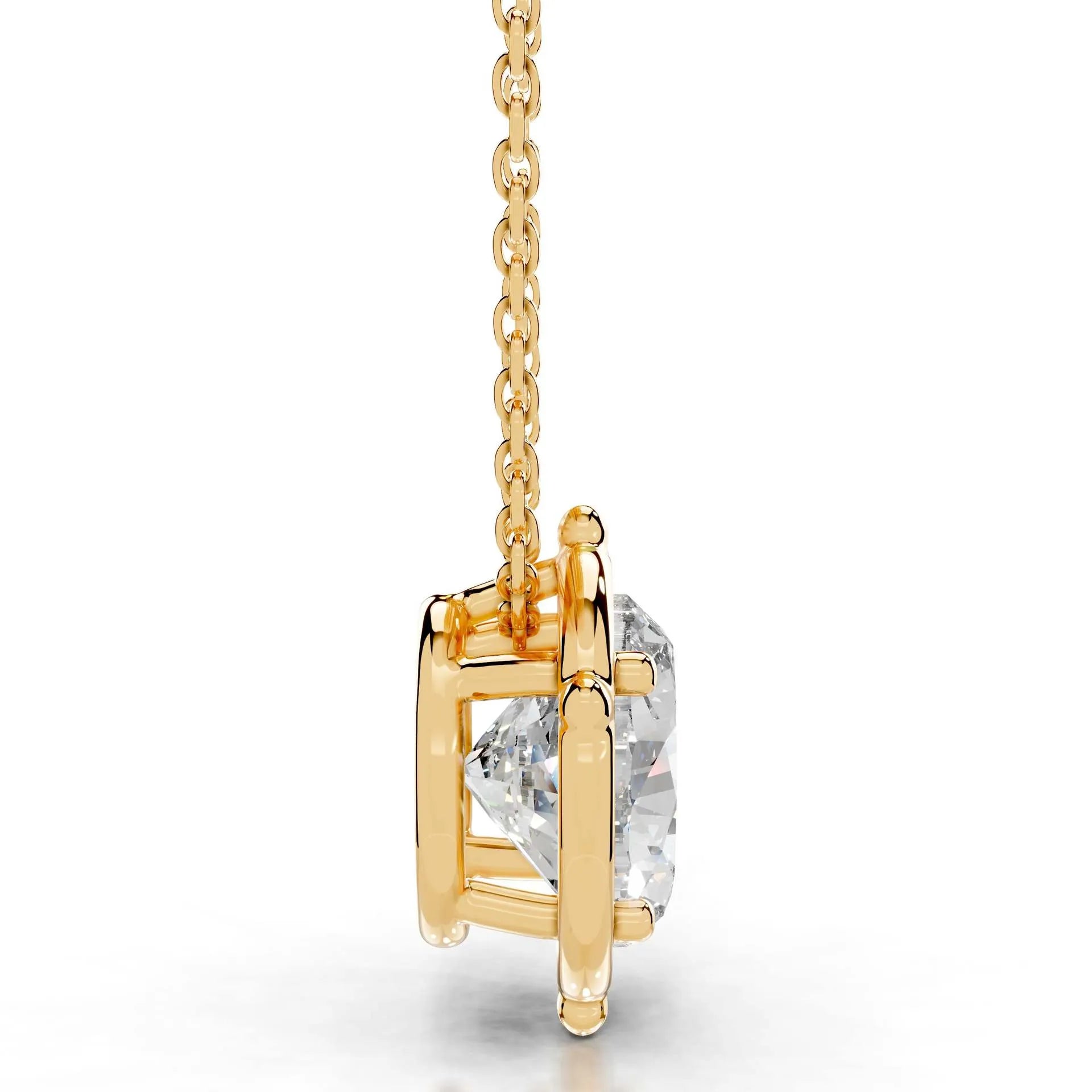 Minimalist 2CT Multi-Cut Moissanite Clavicle Necklace| S925 Silver Pendant With 6 Shapes Optional