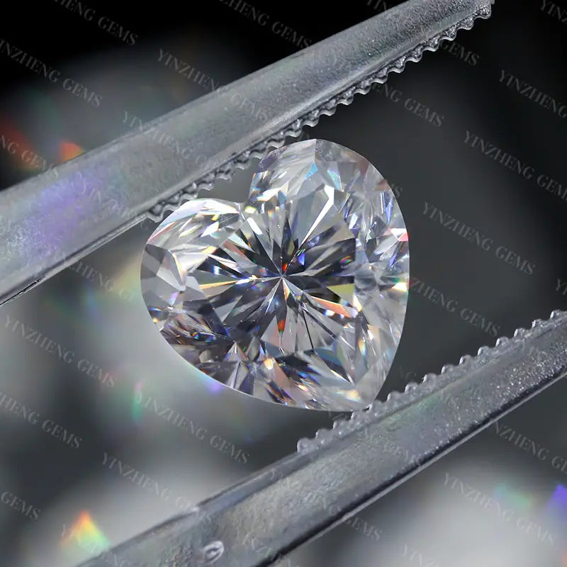 6A Grade Heart Shape D Color Moissanita
