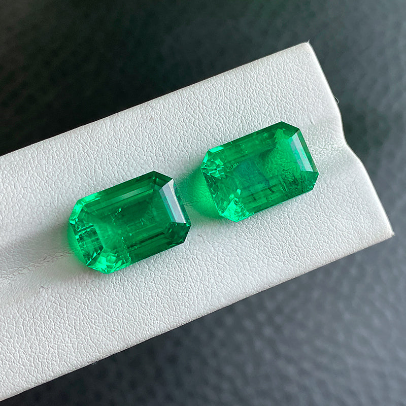 Lab Grown Zambian Emerald Emerald Cut