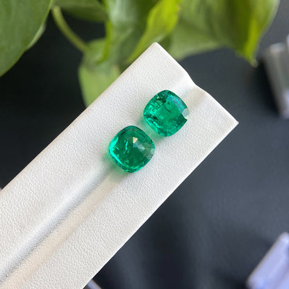Lab Grown Colombian Emerald Square Cushion Shape