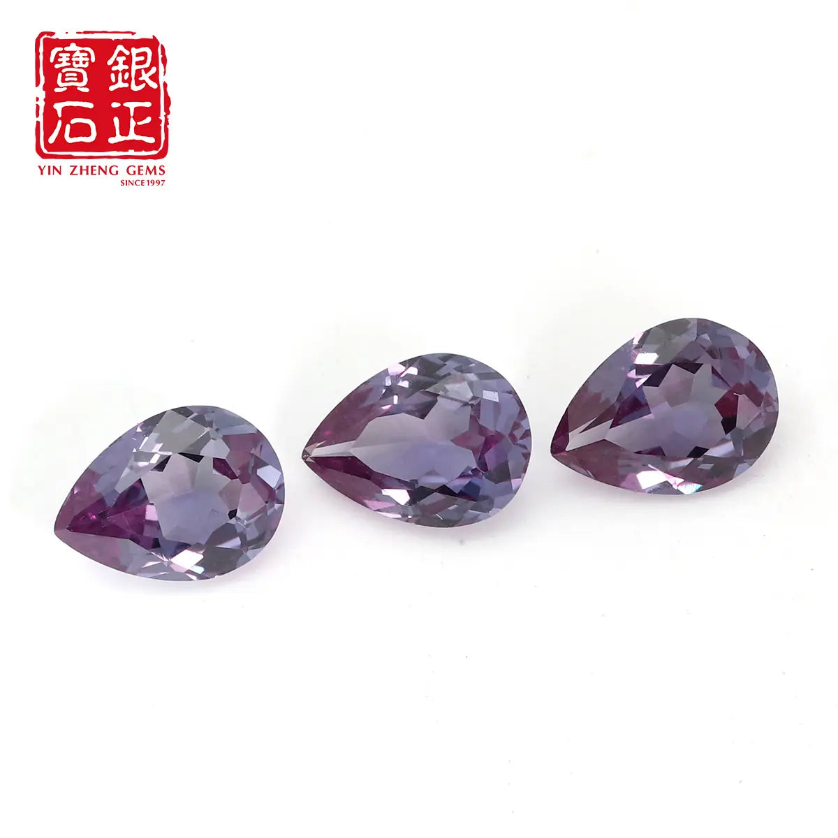 5A Lab Alexander red Corundum Pear Cut