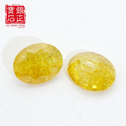 Lab Grown Crushed Ice Yellow Sapphire