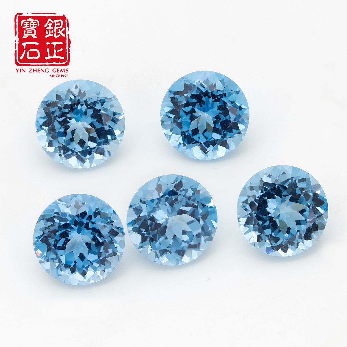 Precision Cut Exceptional Santa Maria Blue Spinel Round