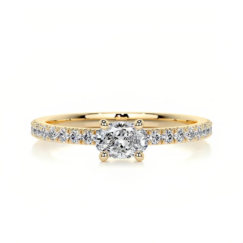 Hot Selling Elegant Stackable Band Ring Set | Niche Light Luxury Fashion Gold Plated S925 Sterling Silver Moissanite Rings