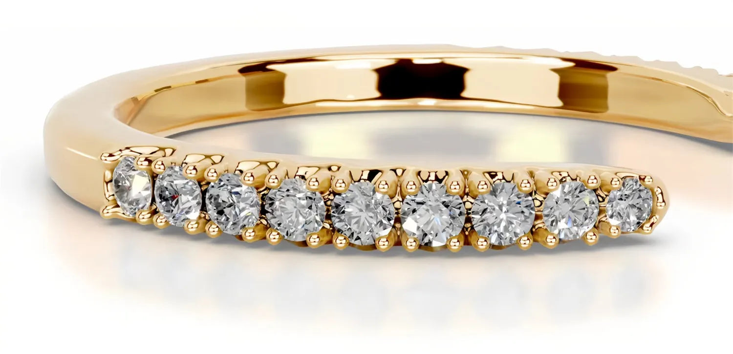 Split Shank Moissanite Gold Plated S925 Silver Ring