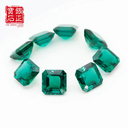 Hydrothermal Lab Zambian Emerald Asscher Cut