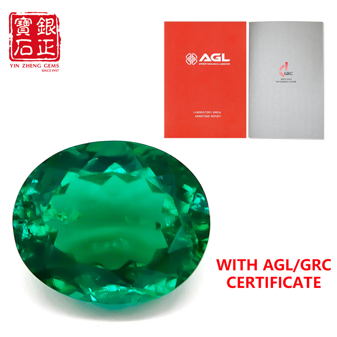 Lab Grown Zambia Emerald Oval Shape