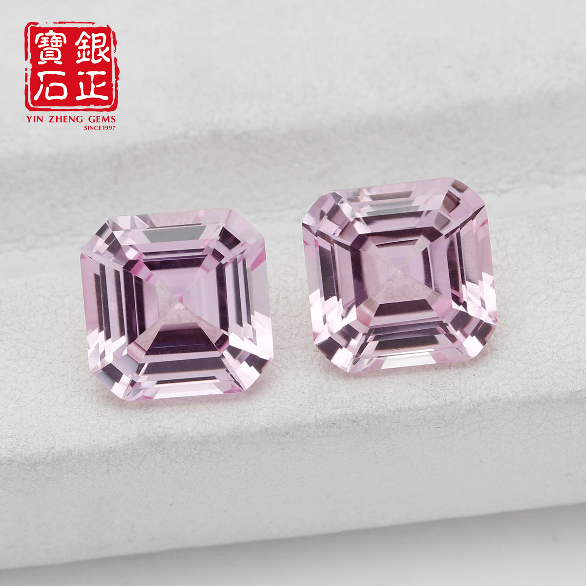Flame Melted Morgan Pink Sapphire  Asscher Cut