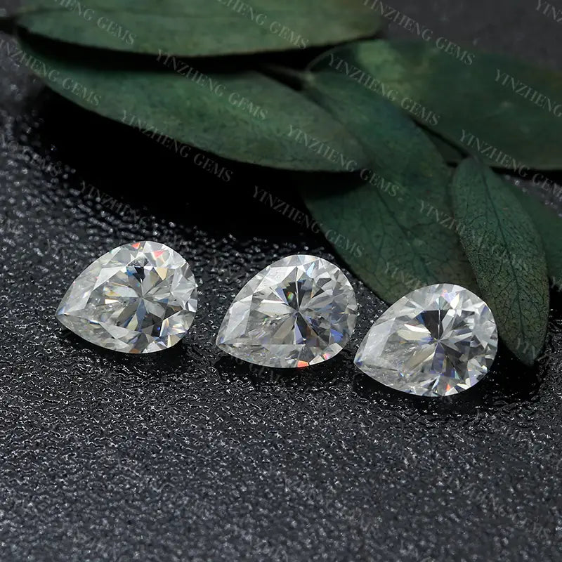6A Grade Pear Shape D Color Moissanita