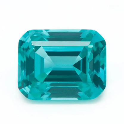 Flame Melted Paraiba Emerald Cut