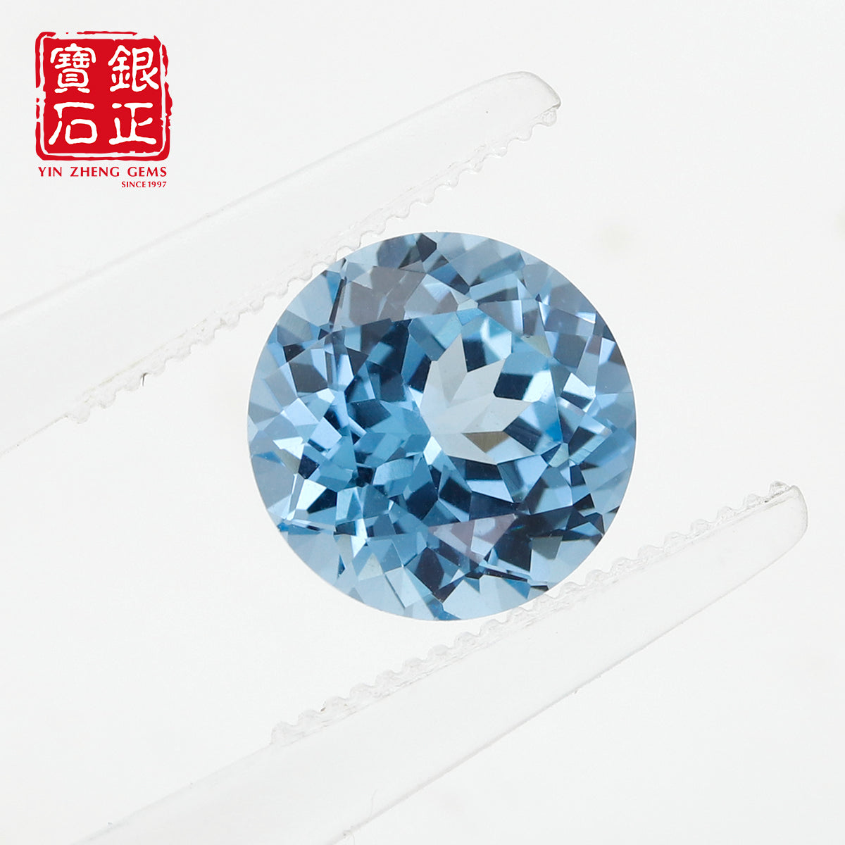 Precision Cut Exceptional Santa Maria Blue Spinel Round