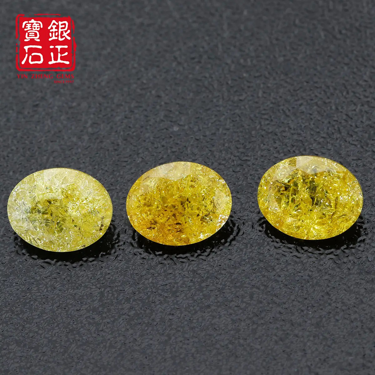 Lab Grown Crushed Ice Yellow Sapphire
