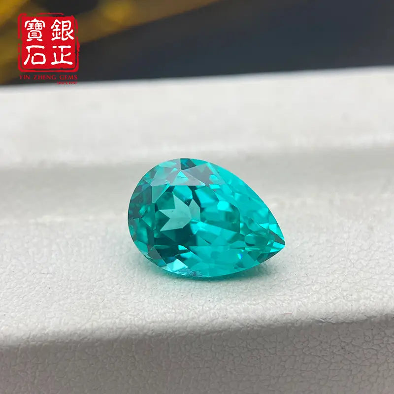 Flame Melted Paraiba Pear Shape